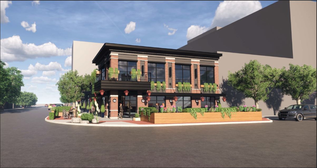 Architect rendering of old Lou Taubert store in downtown Billings